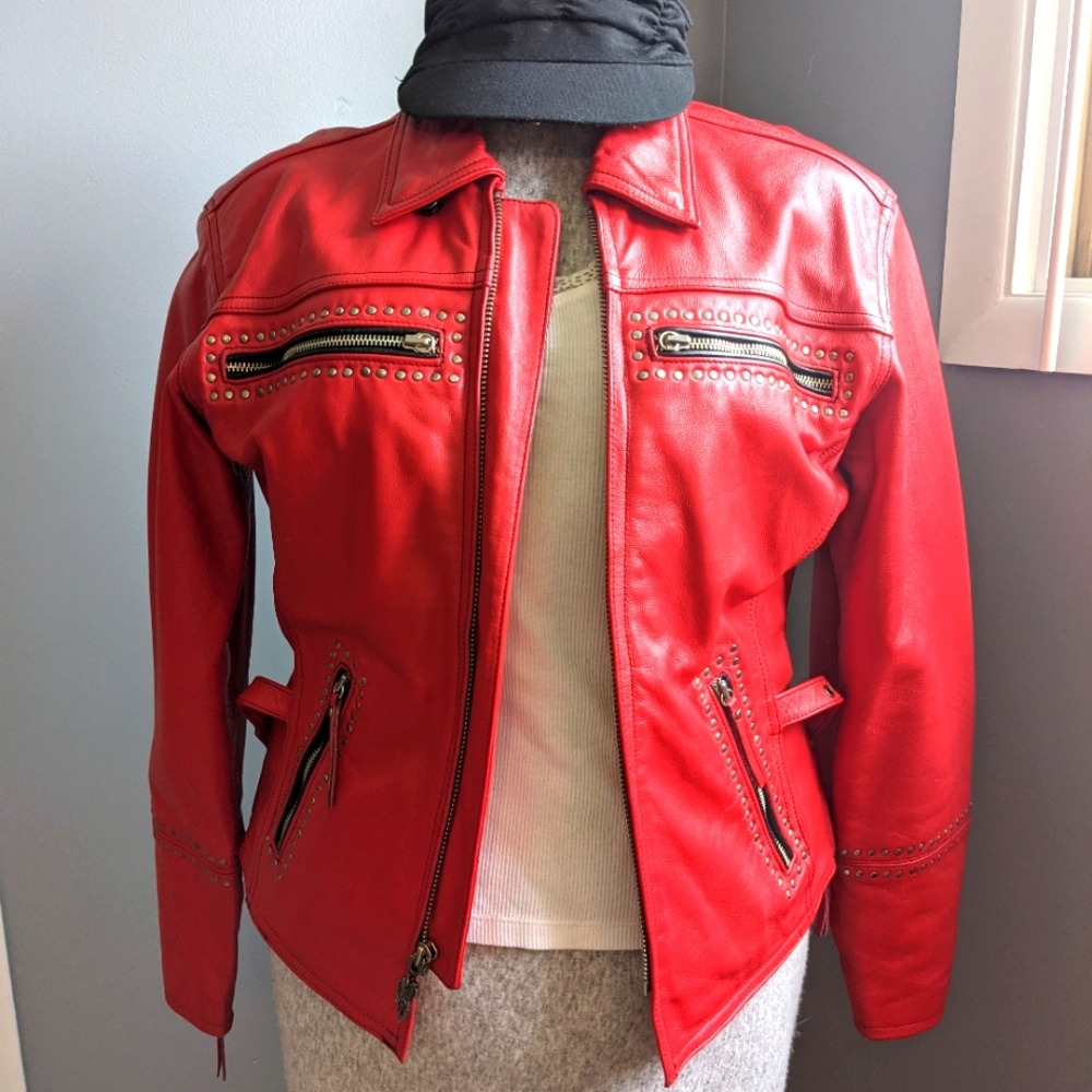 ❤️Harley Davidson ❤️Red❤️ Motorcycle jacket